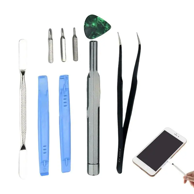 9/17pcs  Pry Remover Electronic Repair Tools Kit Opening Pry Tool Repair Kit With Non-slip Handle For Electronics Device