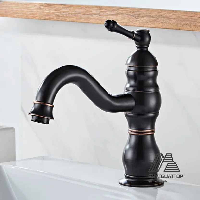 Basin Faucets Modern Bathroom Faucet Waterfall faucets Antique Brass Crane Long Spout Lavatory Hot Cold Mixer Tap Sink Faucet