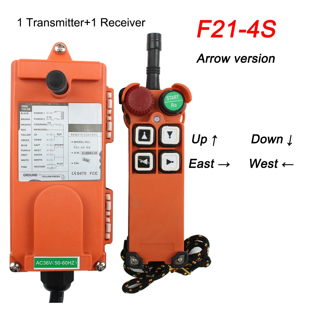 12V 24V Wireless Industrial remote controller switches Hoist radio Control Crane switch F21-4S F21-E1 F21-E1B AC220V 380V 110V