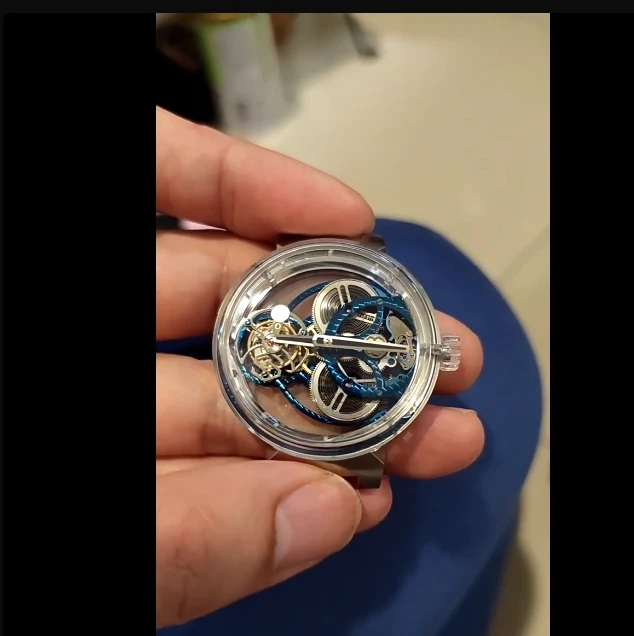 

AAA Высококачественные мужские механические часы с сапфировым корпусом и короной вишневого цвета, летающий коаксиальный турбийон