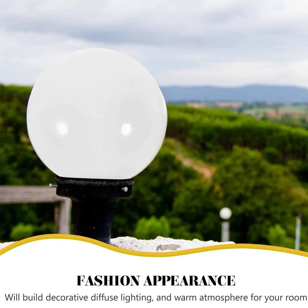 

2pcs Acrylic Ball Lampshade Globe Light Cover Replacement Pendant Waterproof Round Lamp Cover For Outdoor Street Home Modern