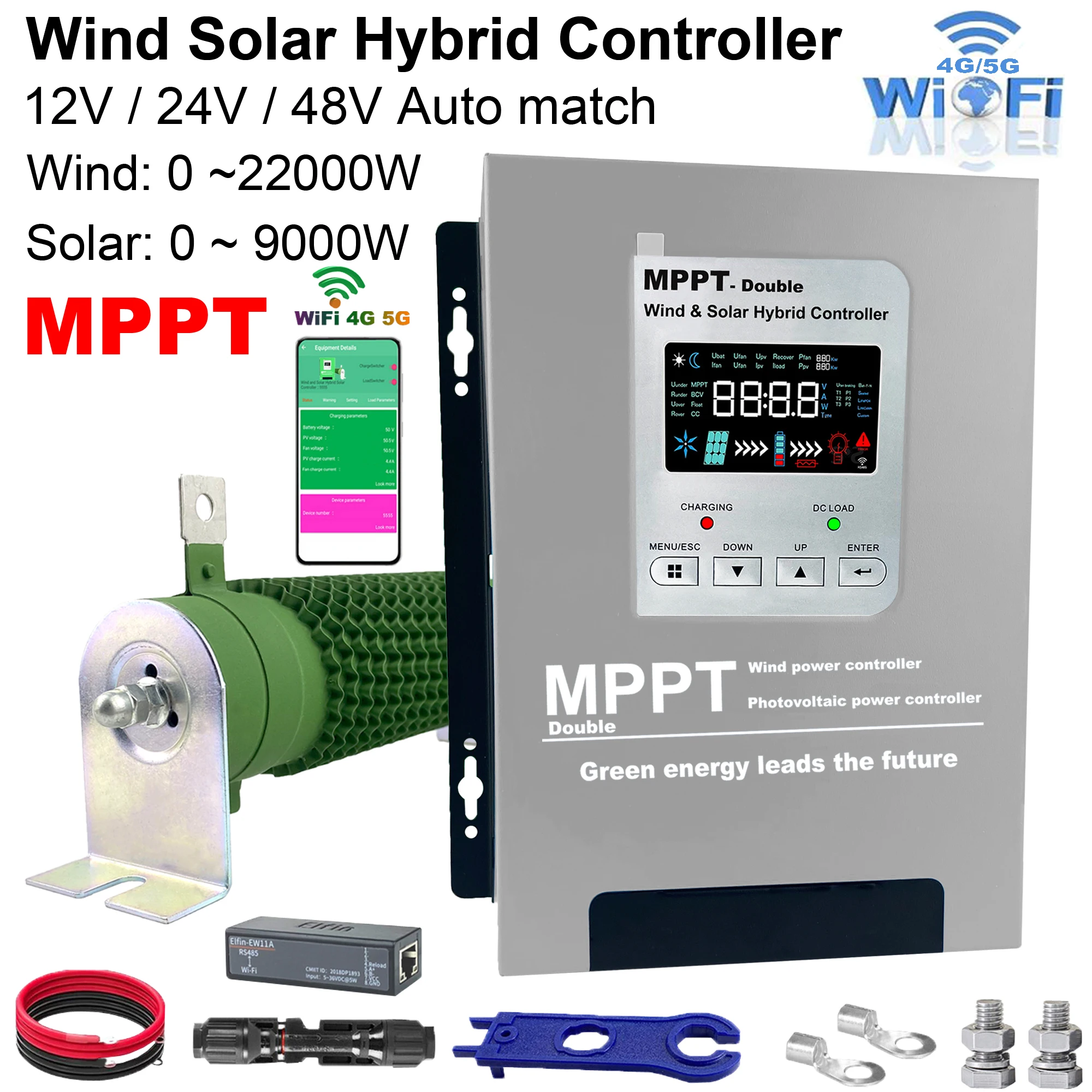 

Контроллер заряда MPPT 4 кВт 5000 Вт для гибридных солнечно-ветровых систем 12В 24В 48В, автоматический регулятор для бытовой техники, для домашнего использования, для ветряных турбин