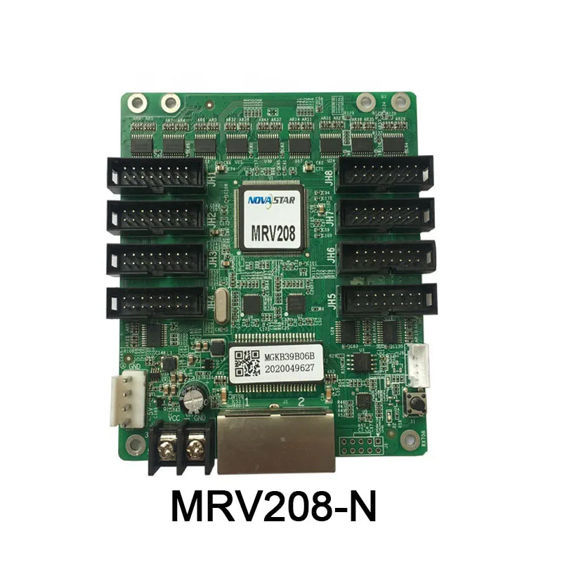 

Полноцветная светодиодная приёмная карта MRV208-N для внутреннего и наружного использования с 8 портами HUB75 для системы управления видеоэкранами.