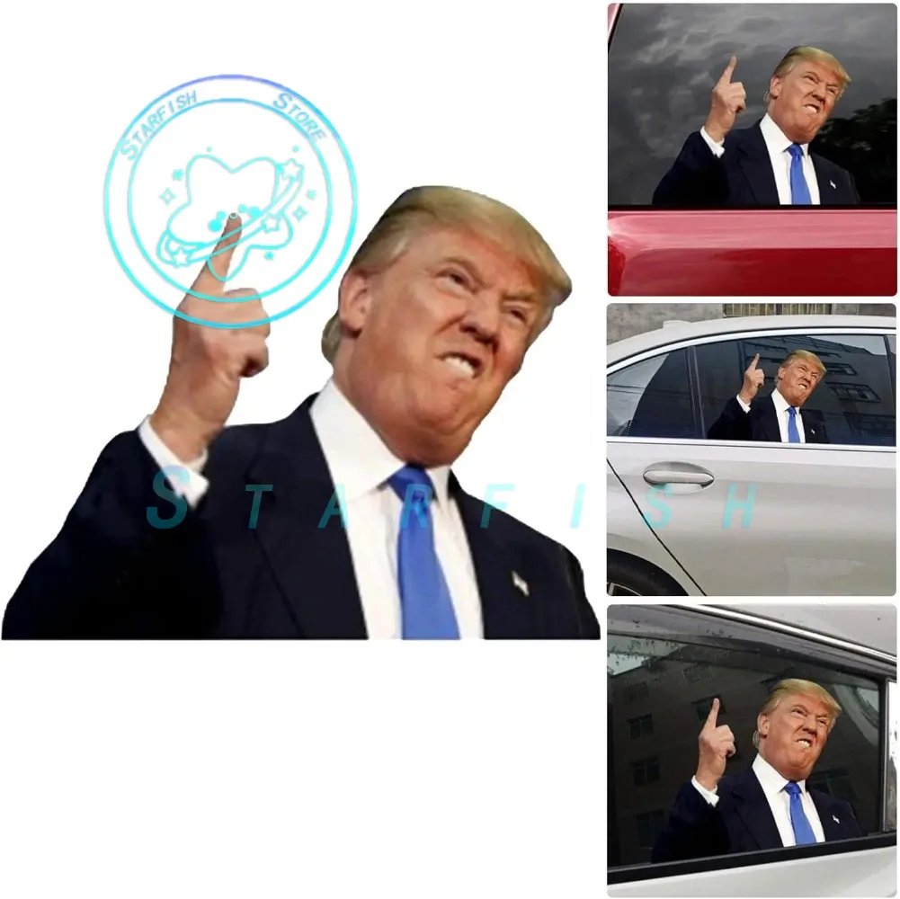 Trump's Domineering Car Sticker Interesting Trump Stickers on Car Windows PVC Material Waterproof and Sunscreen Spraying Process