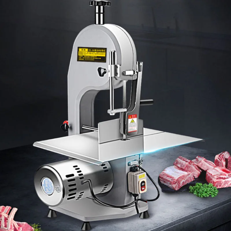 

Bone Cutting Machine 1500W 6 Blades Free Commercial Automatic Beefsteak Pork Chop Frozen Meat Saw