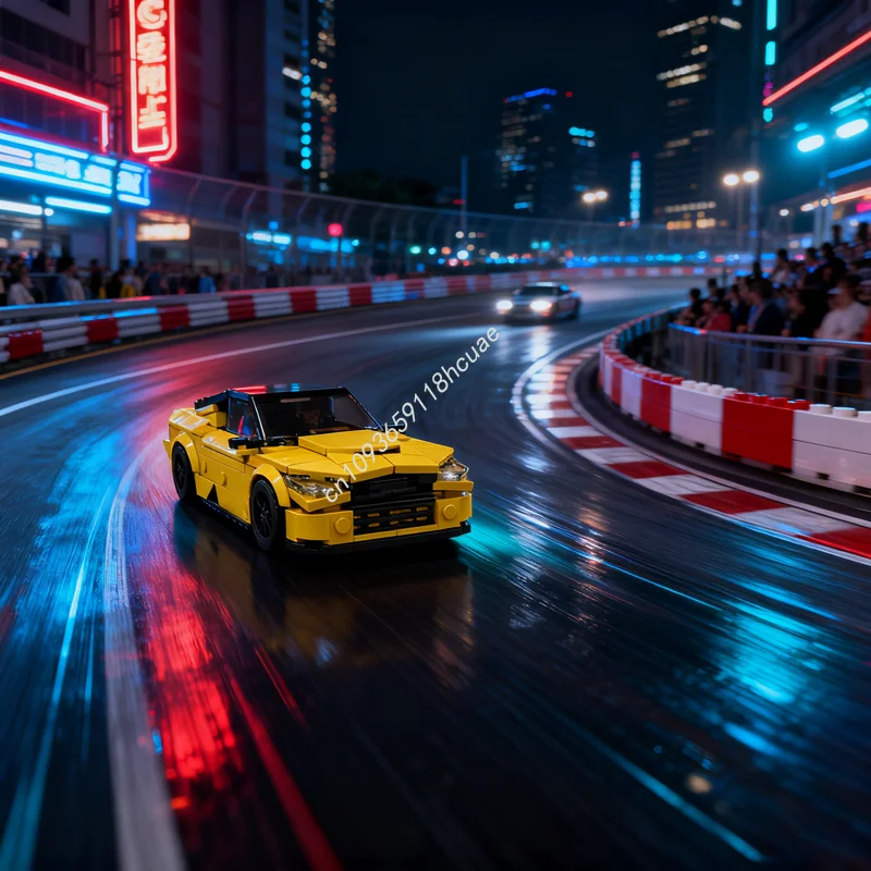 

344 шт. MOC Nissan City Champions, модель строительных блоков, рождественские подарки, строительство, сборка, креативное образование, кирпичные игрушки для детей