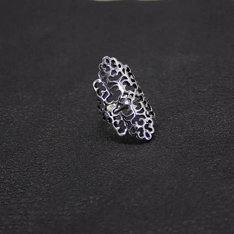 EKUSTYEE 20 أجزاء/وحدة سحر الذهب والفضة اللون الدائري للنساء نمط طويل خواتم خمر الأزياء والمجوهرات مزيج نمط #5