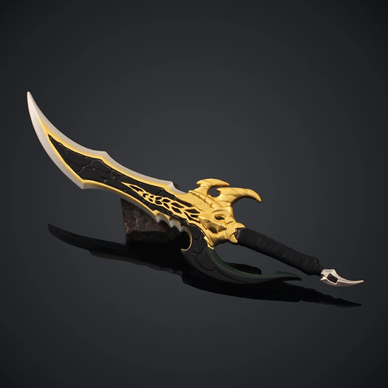 Épée de samouraï à nivellement Solo, armes périphériques de dessin animé, modèle d'épées Katana pour accessoire de Cosplay, artisanat en métal, ornements de bureau, jouet cadeau