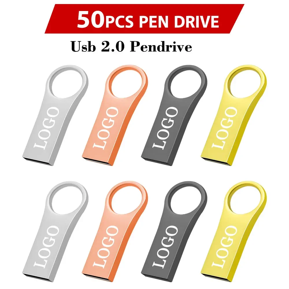 Wholesal Usb Flash Drive 50 Stuks 2.0 Pen Drives 4Gb 8Gb 16Gb 32Gb 64Gb Pendrive Usb Memory Stick Gratis Logo Voor Fotografie Cadeau