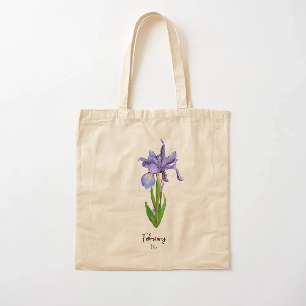 February Birth Flower Iris Tote Bag female bag tote bag woman Woman shopper