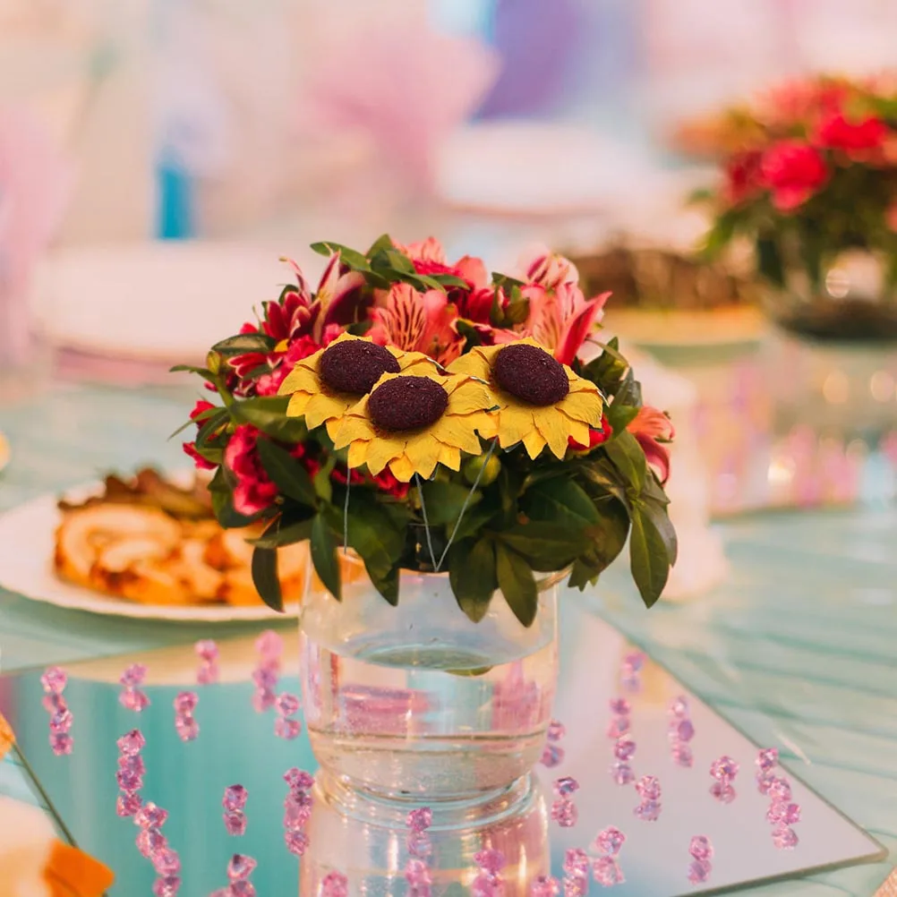 

2Packs Artificial Sunflower Paper Flower DIY Gift Box Candy Box Decor Sunflower Ornament Handmade Bright