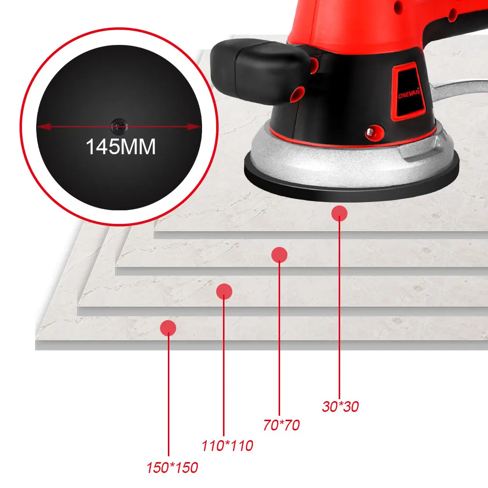 200KG Tiles Tiling Machine Tile Vibrator Suction Cup 6 Gear Adjustable Floor Vibrator Leveling Power Tool For Makita 18v Battery