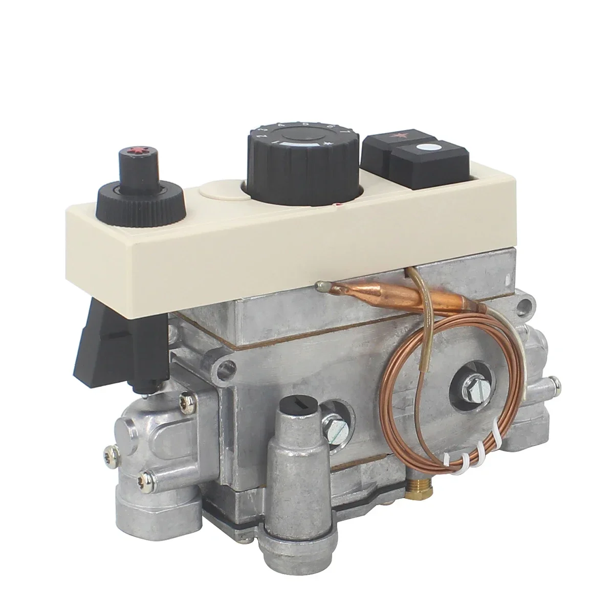 Gas Thermostat Control Valve of Minisit Model with Push Button Igniter Gas Fryer Parts