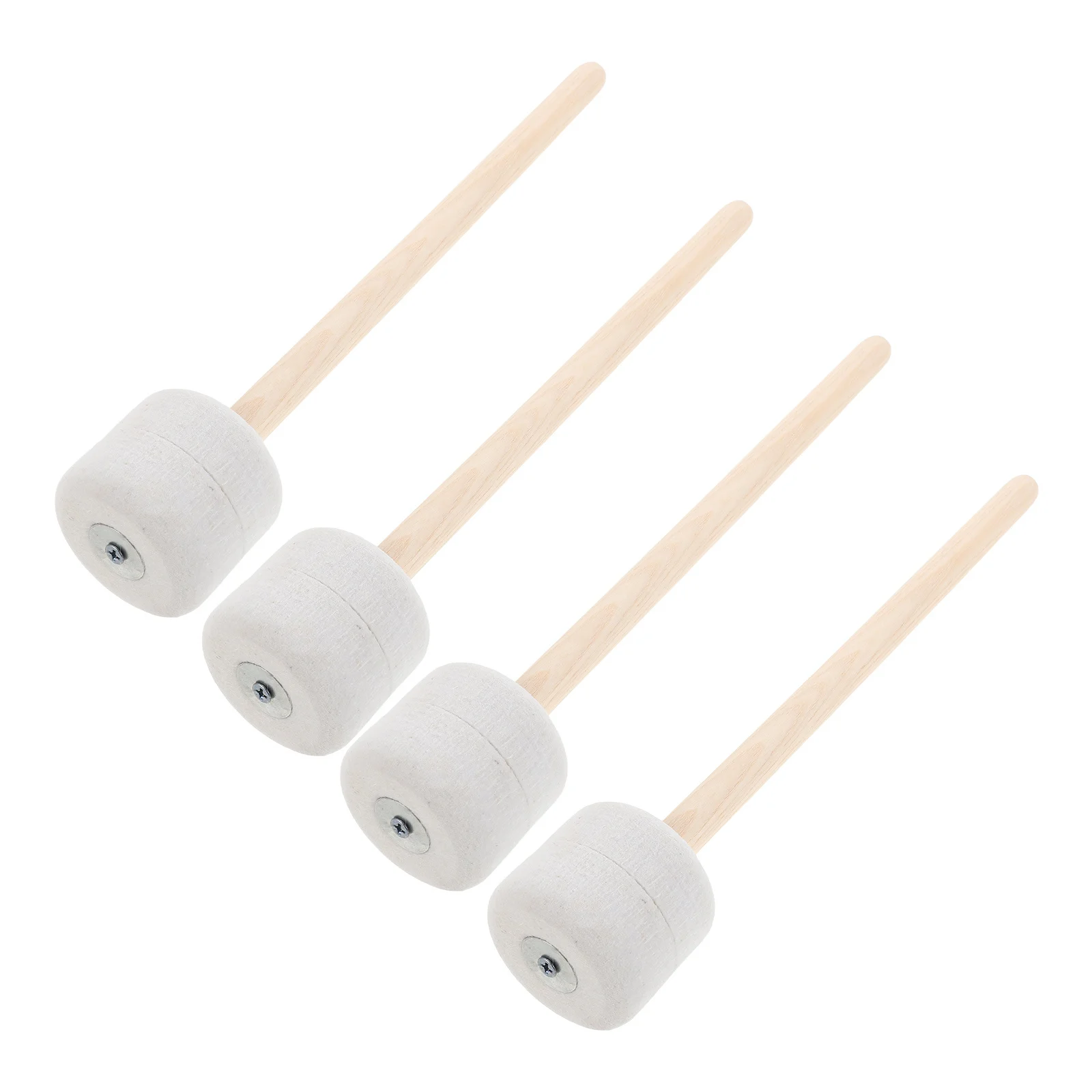 

4Pcs Drum Mallets for Timpani 12.6 Inch Felt Head Percussion Mallets Maple Wood Handle Bass Drum Beater Professional Concert