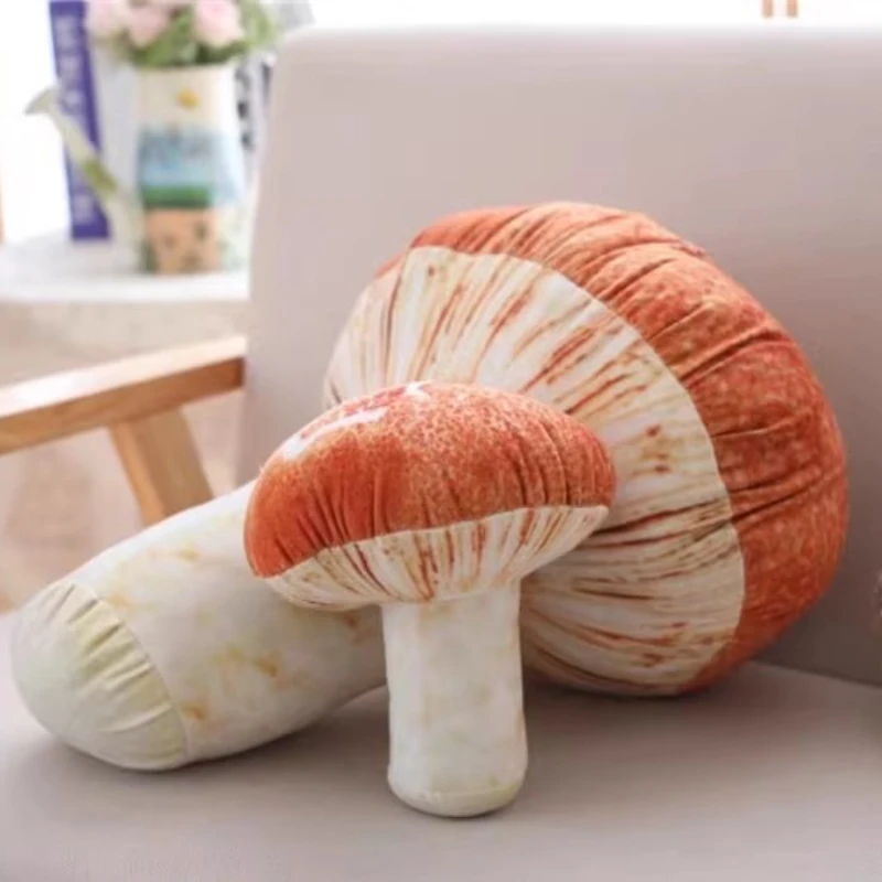 

Creative Plant Pillow Anti-stress Soft Plush Toy Washable Simulated Mushroom Fruit Vegetables Food Girl Children Cushion Gift