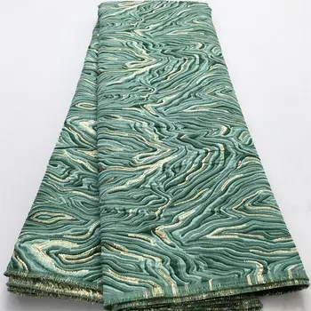 白色奢華非洲提花蕾絲布料 2025 最新尼日利亞錦緞蕾絲布料,適用於晚宴舞會奢華女士禮服縫紉 10 最佳銷售 奢華蕾絲 - №5