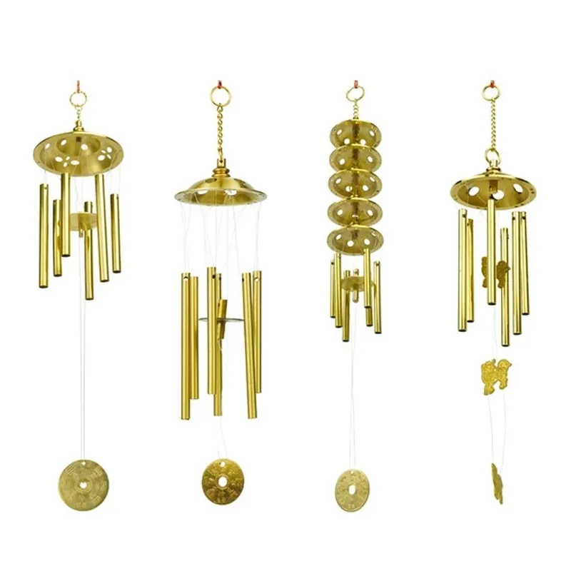 

Pure Copper Wind Chime Pendant Five-layer Bell Six-tube Adjustment Home Feng Shui