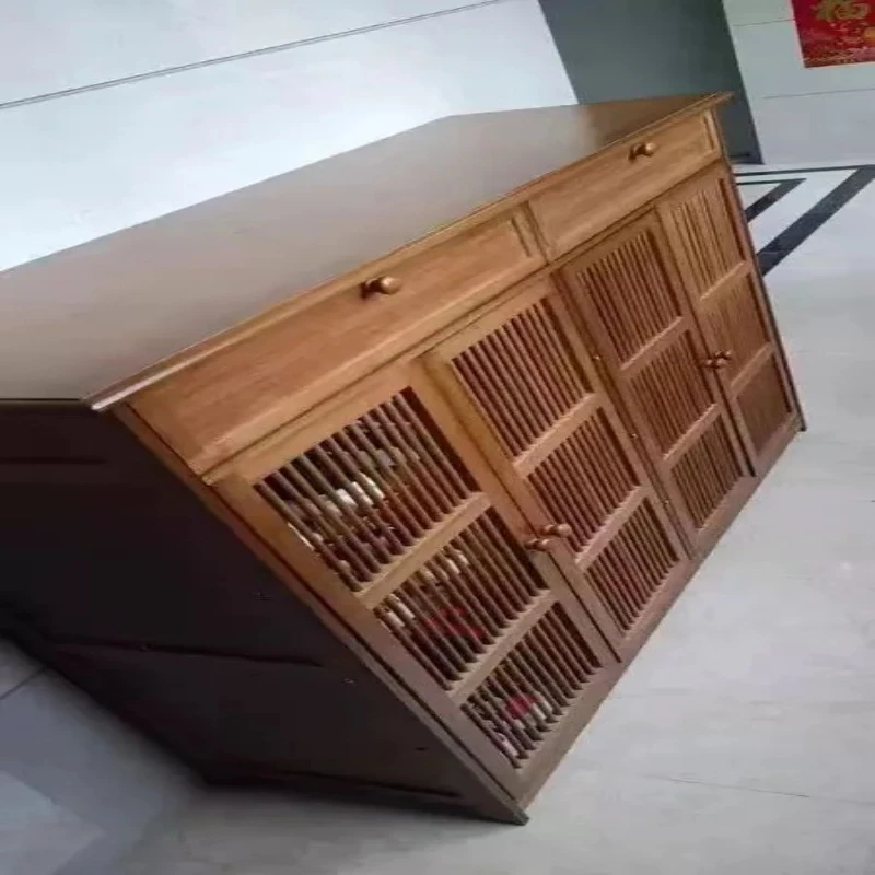 Multifunctional Bamboo Shoe Cabinet with– Entryway Furniture Organizer forShoesEco-Friendly Wooden