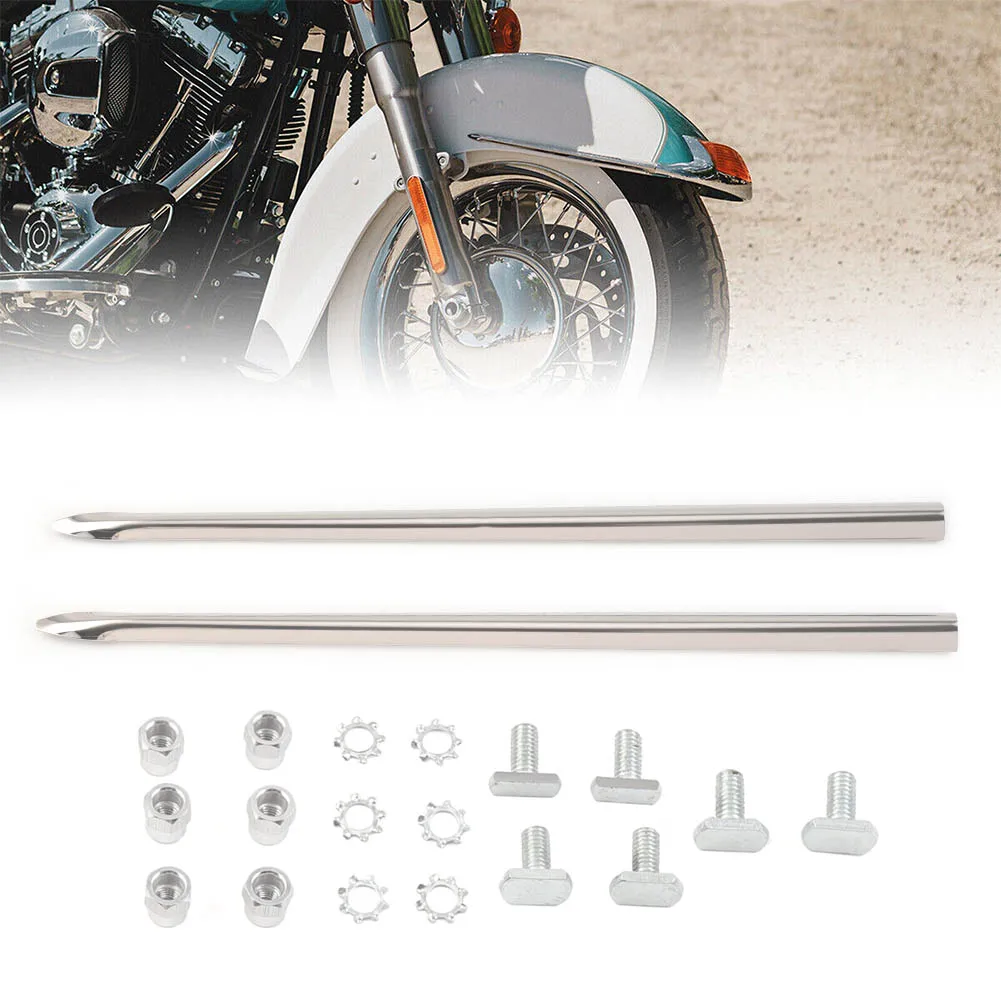 Motor Front Fender Spear Trim Chrome Decorative For Harley Davidson Touring Road King Softail Classic FLHR FLHX FLSTN FLSTC