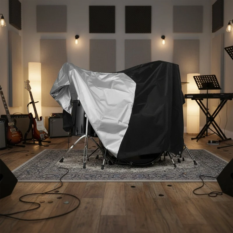 

Waterproof Oxford Cloth Drum Set Dust Cover Protective Case for Household Music Equipment Storage