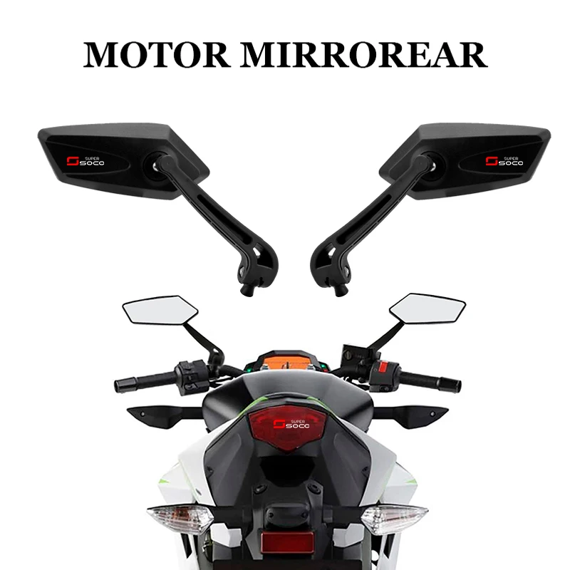 Adjustable Rotating Rearview Mirror For SUPER SOCO CPx CU TC 50 MAX TS TSX 1500  SUPERSOCO  Motorcycle Side Rear view Mirrors