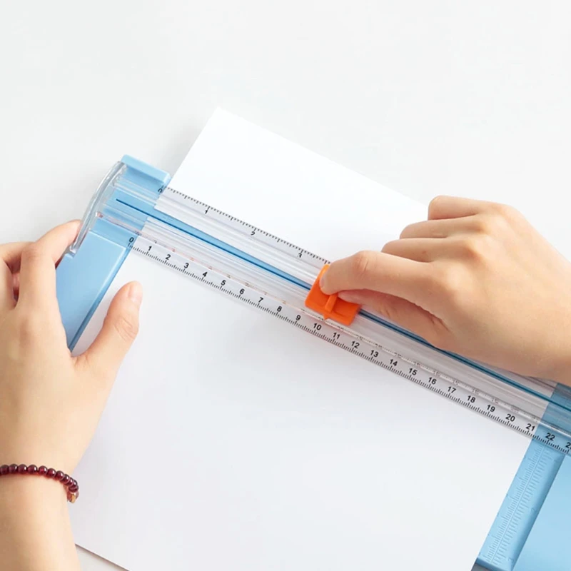Multi-in-1 Paper Cutter with Extending Scale Ruler Dual-scale Paper Trimmer Fit for Photo Label Cardstock Craft Projects