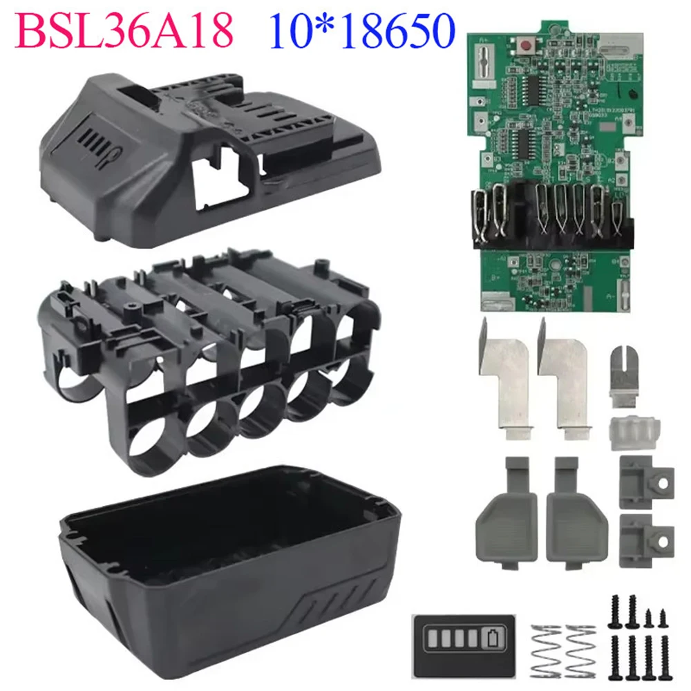 Factory Price HITACH BSL1836 18V 36V 4.0AH 5.0AH Plastic case Plastic Housing Plastic Cover Plastic Kit Bms PCB 10Cell 18650