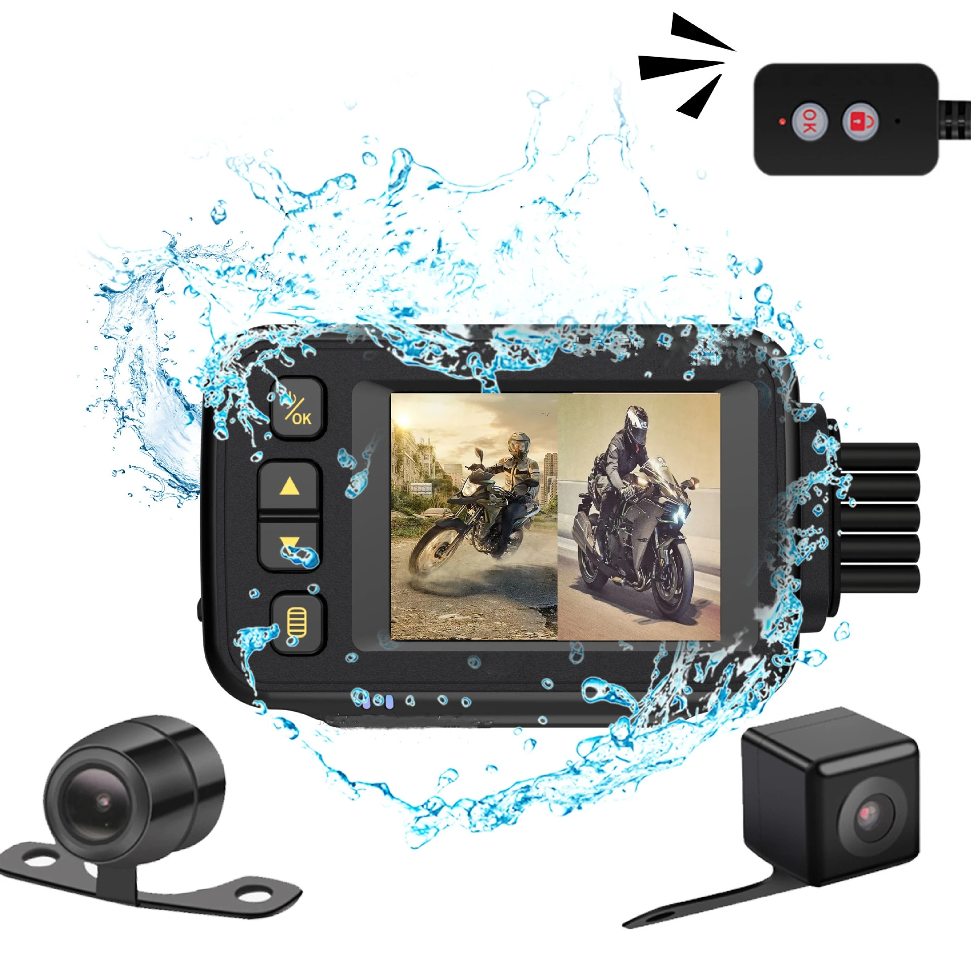 

Motorcycle Camera Dual Lens DVR Motorbike Video Recorder waterproof Night Vision Dash Cam