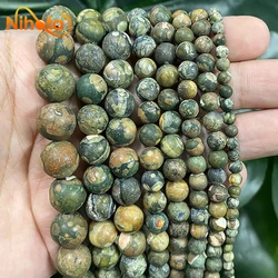 Matte Old KAMBABA Jaspers Natural Round Loose Beads Handmade for Jewelry Making DIY Bracelet Rings Chains 15