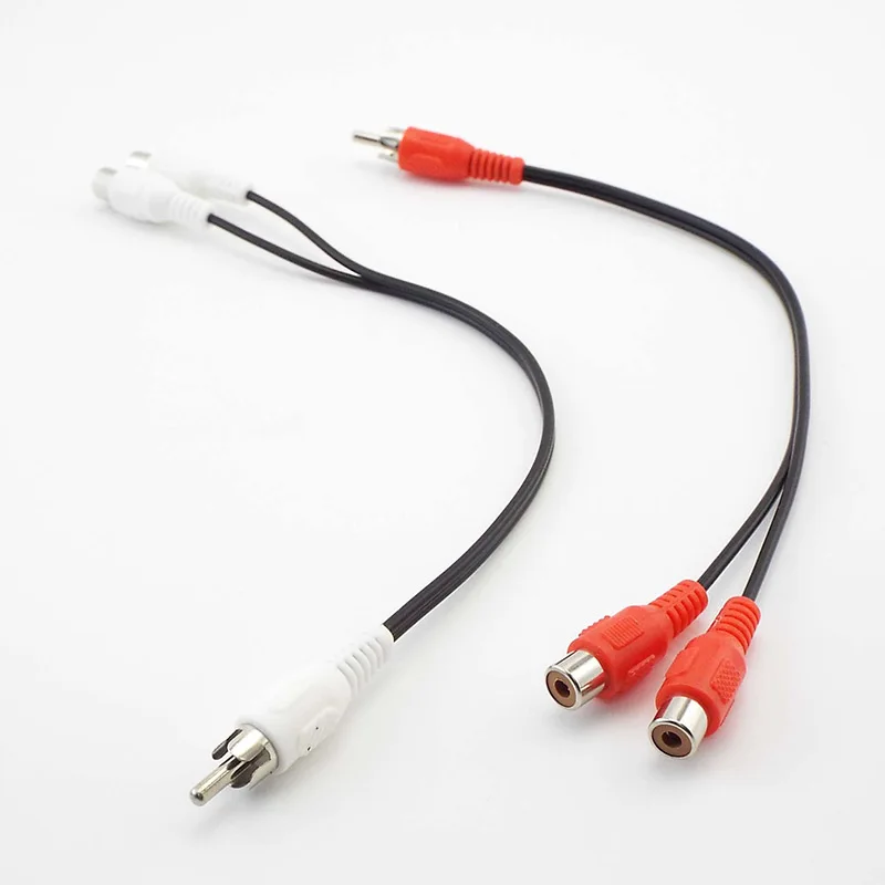 3.5mm Audio Cable Stereo Female RCA Male Aux Audio Cable Y Adapter for DVD TV VCR To Headphone Amplifier Speaker Jack W28