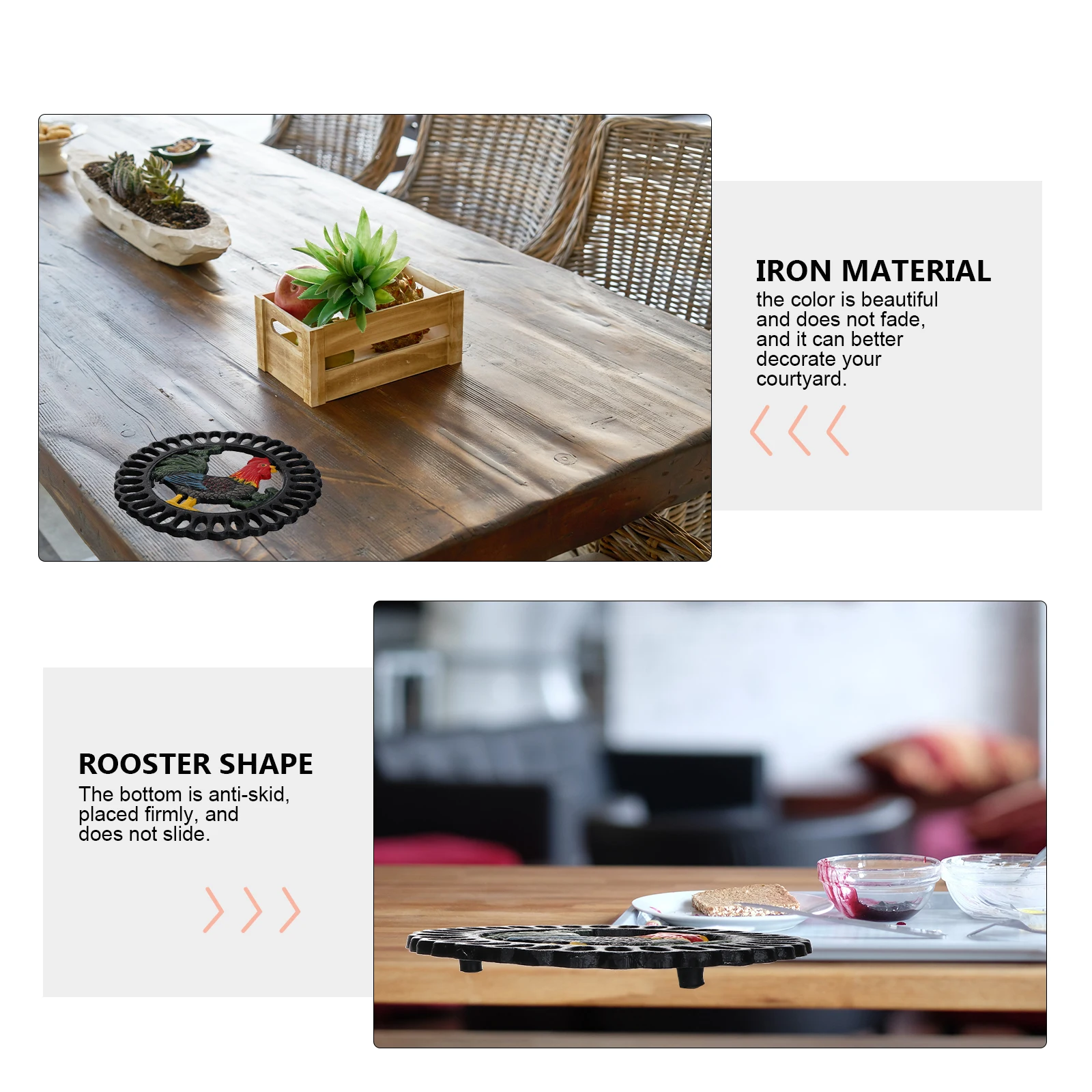 

1pc Heat Insulation Pad Tableware Mat Iron Placemat Thicken Pot Holder Decorative Cup Coaster For Home Kitchen Dining Household