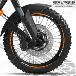 Reflective Motorcycle Wheel Sticker Motocross Rim Stripe Decals For KTM 1290 SUPER ADVENTURE R S 890 Adv 790 690 390 990 1190