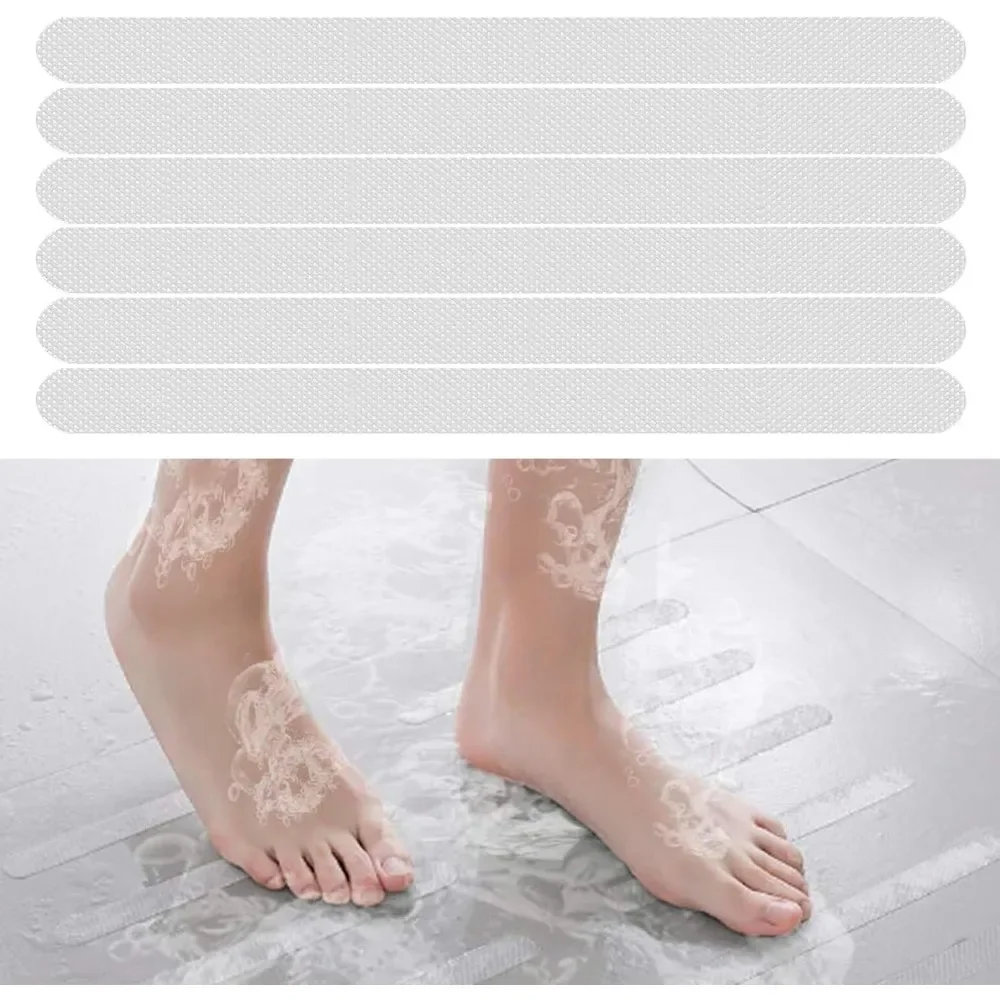 36pcs ללא להחליק מדבקות, מדבקות מקלחת נגד החלקה, דבק גבוהה מדבקות לחליפת מקלחת מדרגות אמבטיה (ברור)