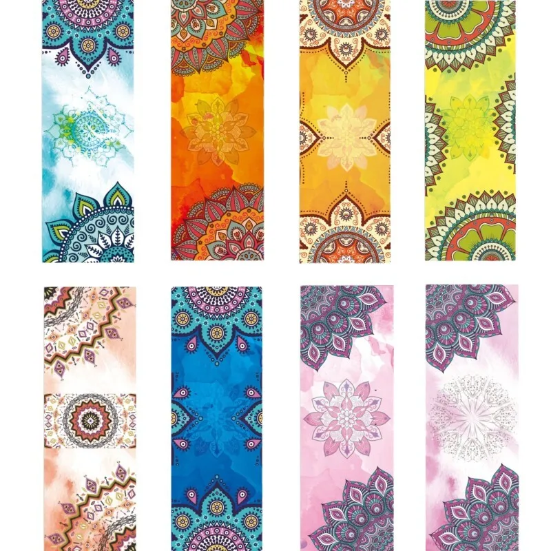 mylb Beautiful Pattern Print New Yoga Towel Sweat Anti-skid Portable Gym Blanket Exercise Yoga Mat Towel Pilates Towel Yoga Mat