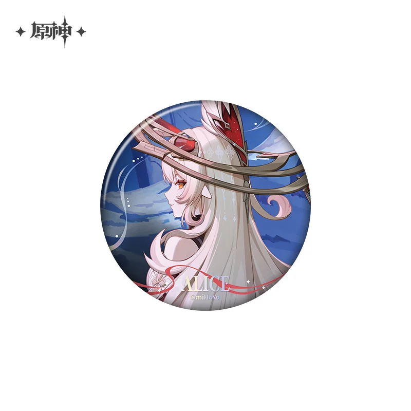 [Merch officiel] Pré-vente Genshin Impact Song of the Welkin Moon Alice Varka Nicole Reeyn Badges expédiés en décembre 2025 Pré-commande