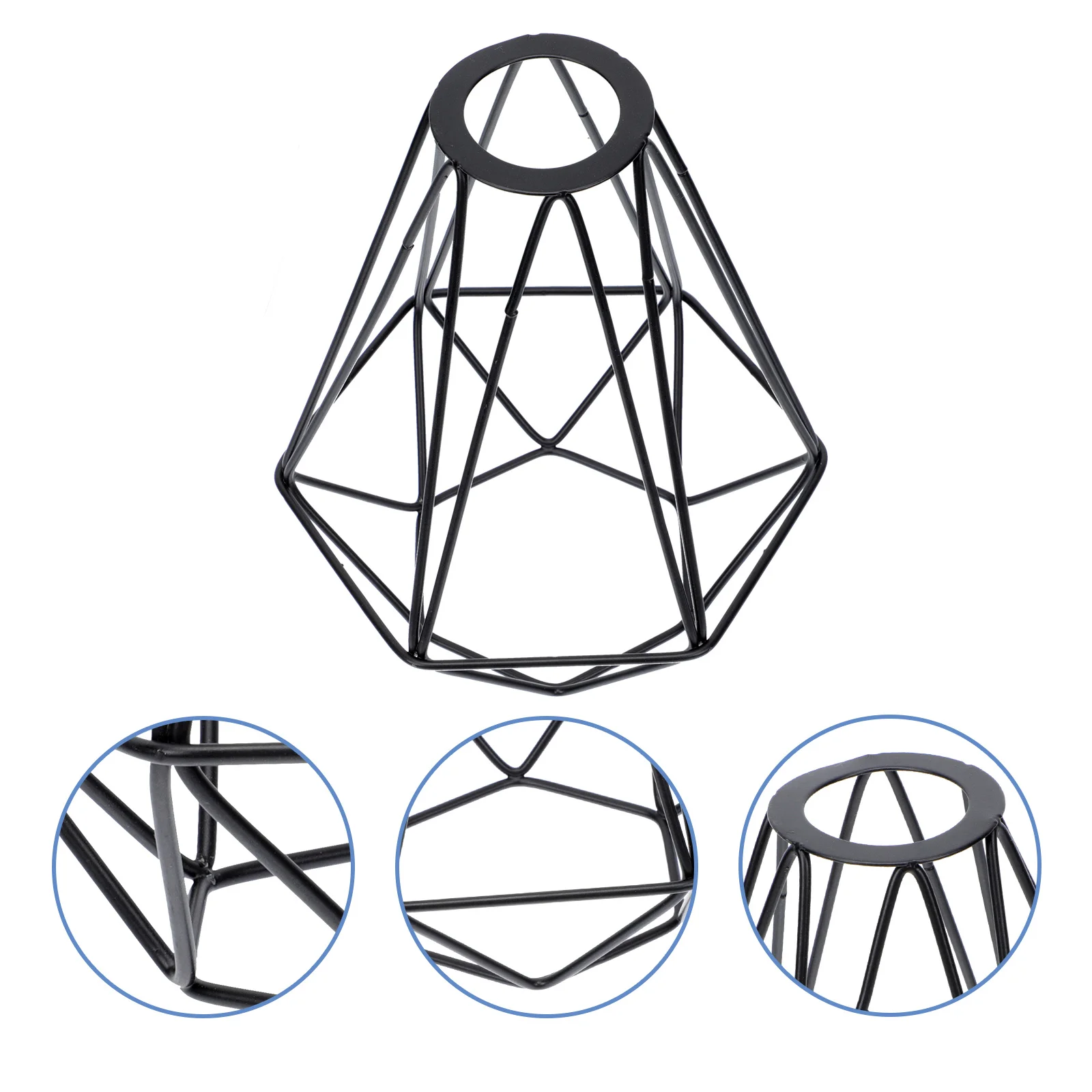 

1pc Wrought Lampshade Irregular Hollow Design For Holder Decorative Household Lamp Accessory Creative Iron