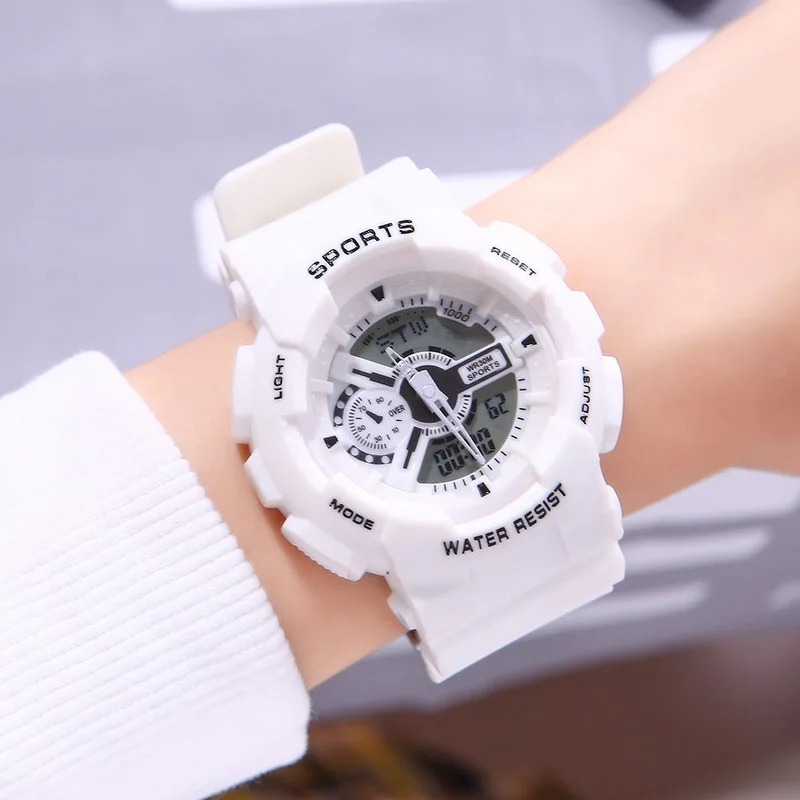 

Watches for Women Students Korean Version Minimalist INS Multi-functional Sports Time Couple Watch Trend Relojes