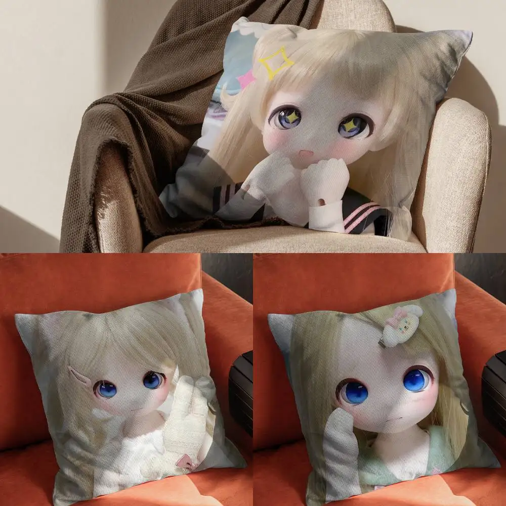 

Big eyed doll Dolls Pillow Case For Car Pillows 60x60 Cushions Luxury Double Sided Cover Home And Decoration Sofa 30x30