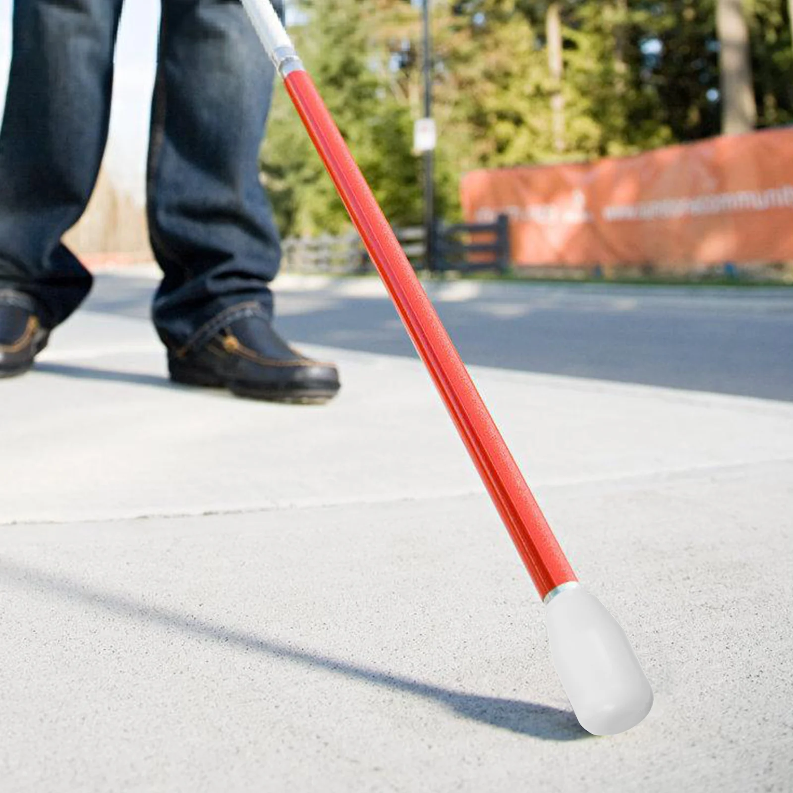 

Plastic Blind Cane Tip Replacement Durable Non-Slip Walking Stick Pad Practical Crutch Accessory Compact Outdoor