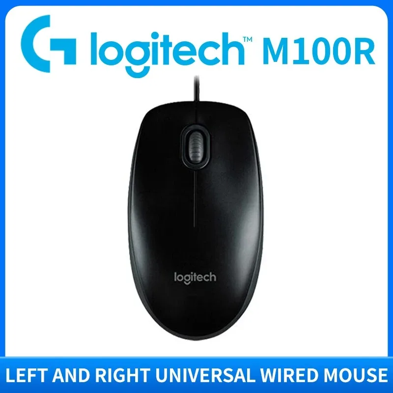 

Logitech M100R Wired Mouse M-Series Black Mouse for Laptop Desktop Computer Home Office Universal M100R also for Gaming