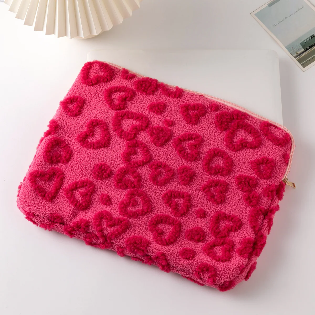 Cute Laptop Bag Sleeve Tablet Cover 9.7 11 13 14 15 15.6 Inch For MacBook Air Pro Xiaomi Dell Acer Notebook Computer Pouch Pink