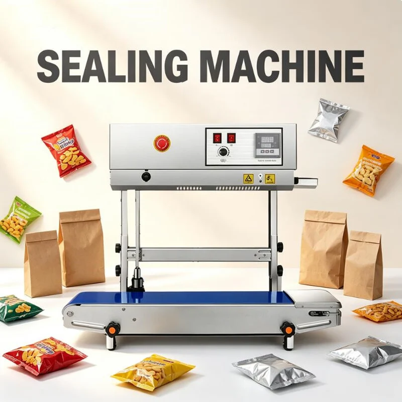 Vertical Continuous Sealing Machine Rice Liquid Powder Packaging Bag Sealing Printing Production Date Plastic Film Sealer