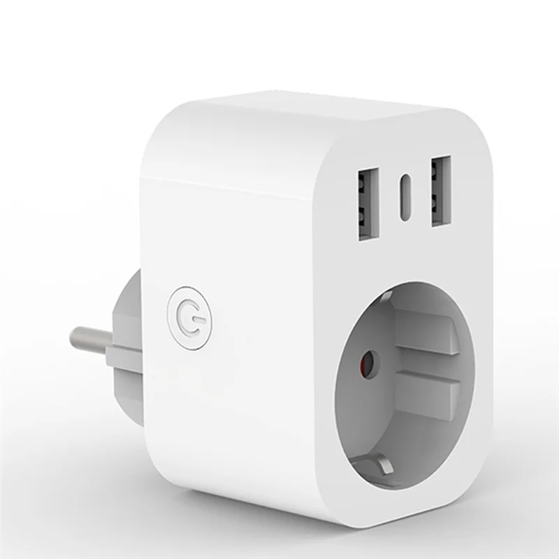 

A37T-Tuya Smart Plug Wi-Fi Розетка Голосовое управление Wi-Fi Sockettimer Дистанционное управление Монитор энергии Вилка европейского стандарта