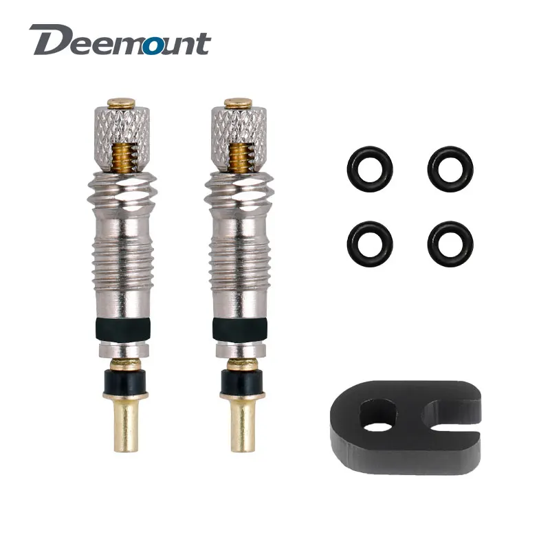 Bicycle Brass Tubeless Presta Valve Core W/ Optional Seal Ring N Aluminum Cap CNC-Machined Cycle Nozzle Replacement Parts