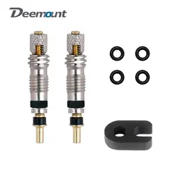 Bicycle Brass Tubeless Presta Valve Core W/ Optional Seal Ring N Aluminum Cap CNC-Machined Cycle Nozzle Replacement Parts