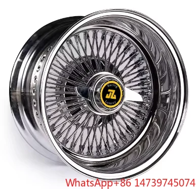 Custom Wire Wheels 100 Spoke Chrome Wire Rims Wheels 14 15 16 17 18 19 Inch Car Aluminum Wheel Rim for Vintage Car5*114.3/120