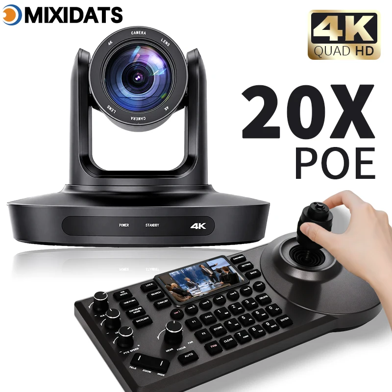 4K HD Conference Camera 20x Zoom Video Conference Camera Live Streaming Business Meeting Broadcast Youtube Support POE HDMI POE