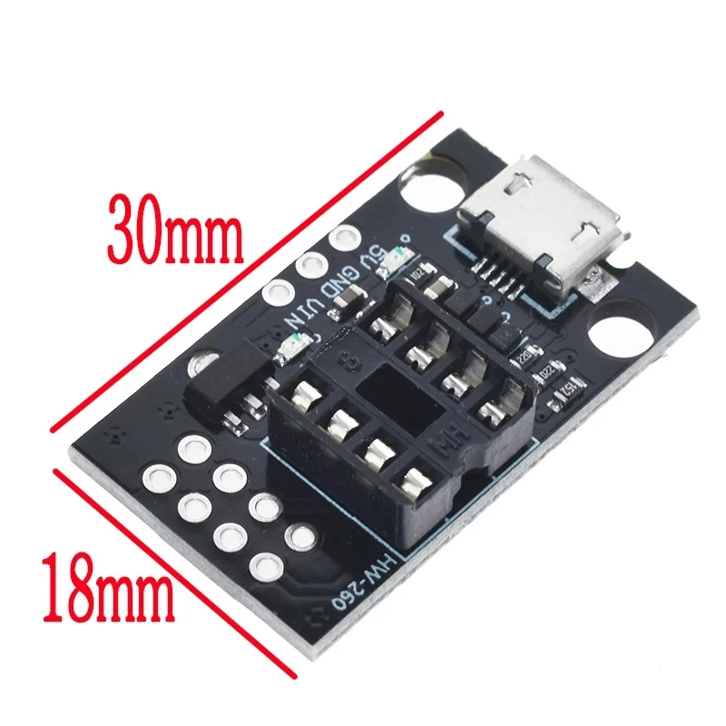 ATtiny13A / ATtiny25 / ATtiny45 / ATtiny85 Steckbare ATTINY Entwicklung Programmierung Bare Board