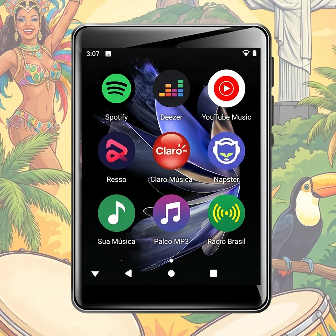 Reproductor MP3 PA03 Wi-Fi Bluetooth 2.83 720P 2GB RAM Octa-core Android Reproductor de Música Spotify Deezer Play Store