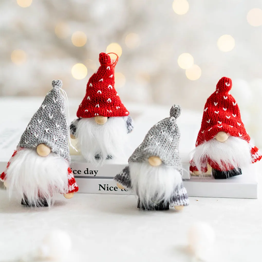 Cloth Christmas Tree Pendant Gnome Eye Catching Holiday Decor Piece Christmas Decoration Indoor Doll